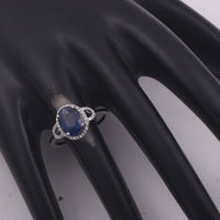 2.77 Ct Oval Mixed Cut Natural Sapphire 950 Platinum Ring