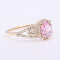 1.42 Ct Oval Mixed Cut Natural Spinel 14K Gold Ring