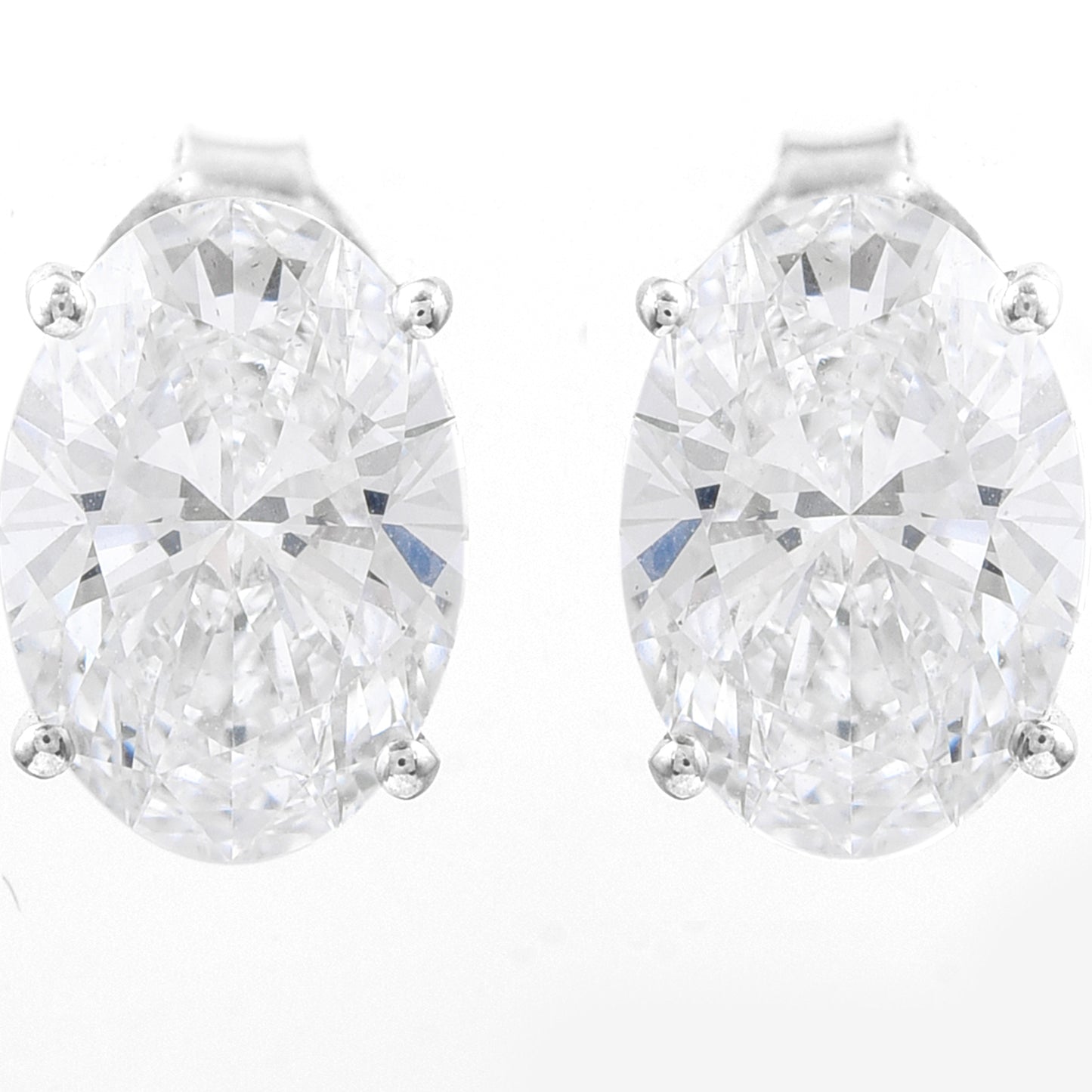 3.03 Carats Lab Grown Diamond 14K Gold Earrings