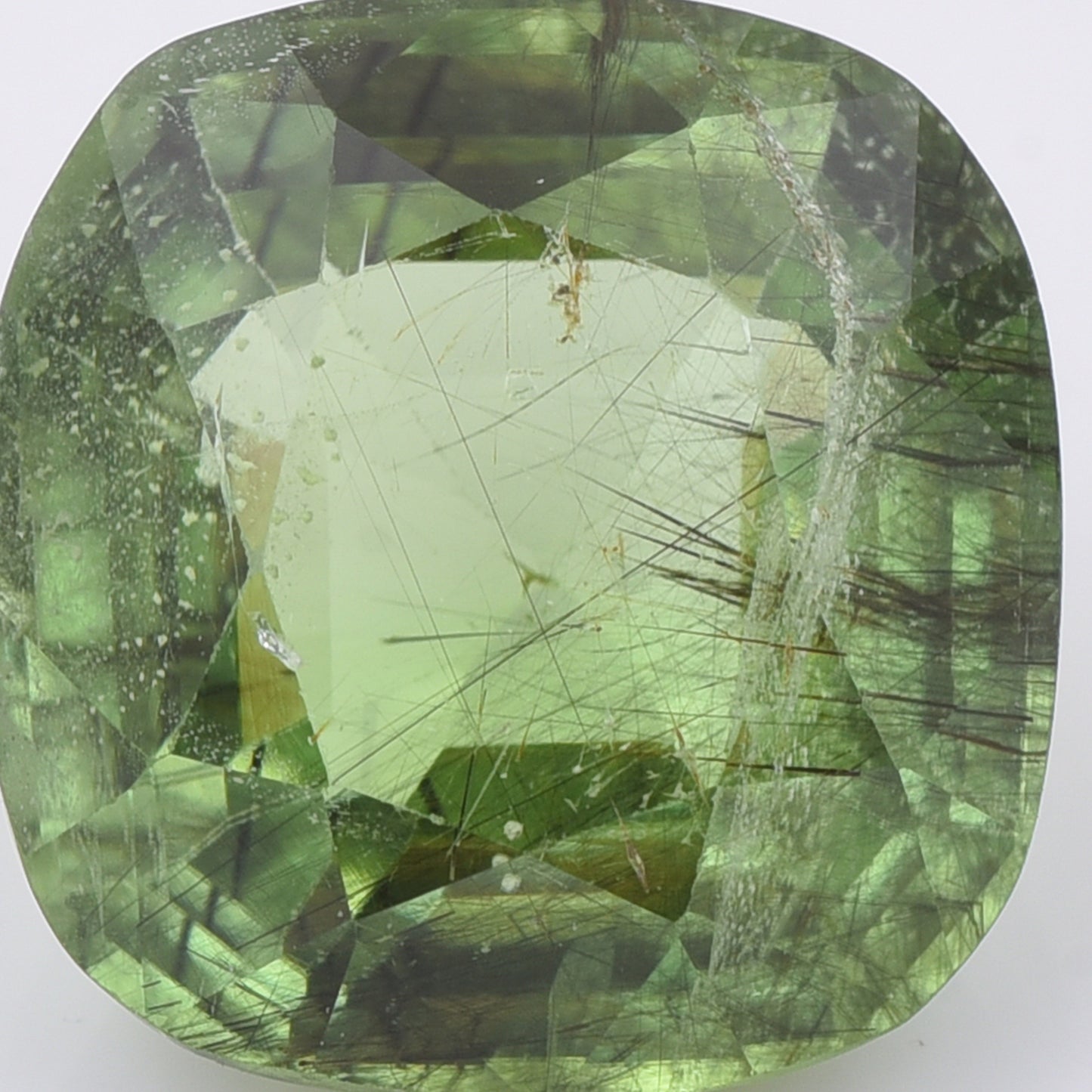 10.5 Natural Peridot Cushion Mixed Cut Gemstone