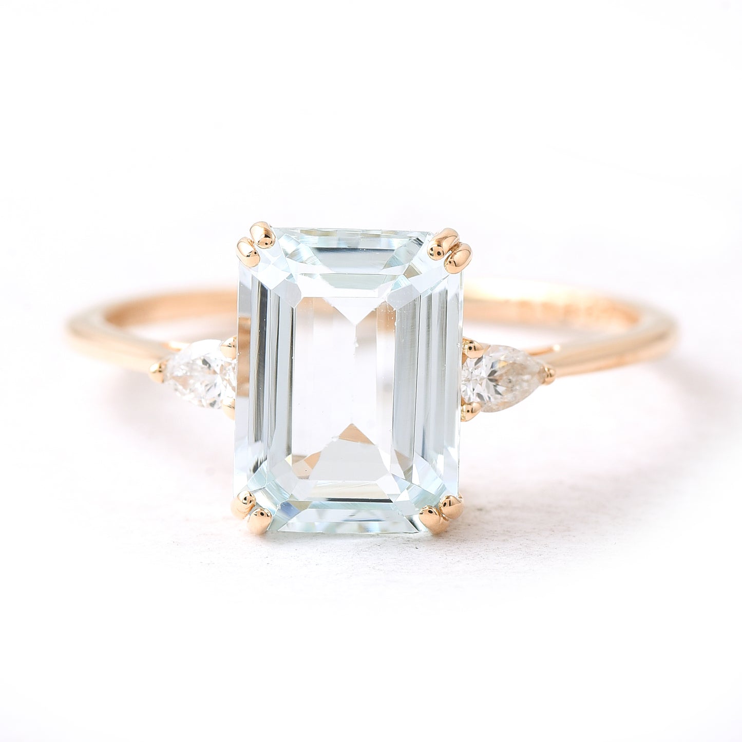2.27 Ct Octagon Aquamarine 14K Gold Ring