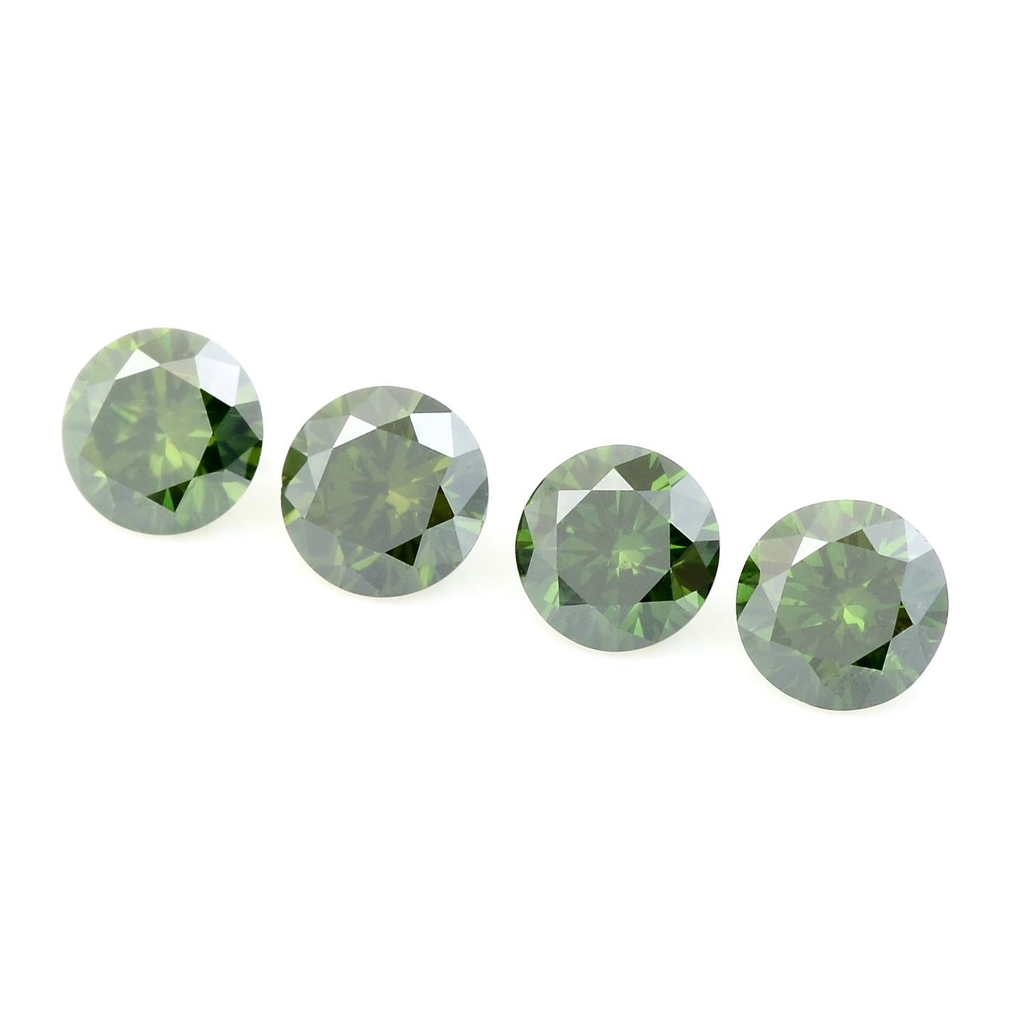 0.73 Green Diamond Round Loose Gemstone