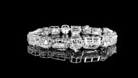 28.89 Carats Lab Grown Diamond 14K Gold Bracelet
