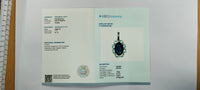 2.43 Ct Oval Mixed Cut Natural Sapphire 14K Gold Pendant