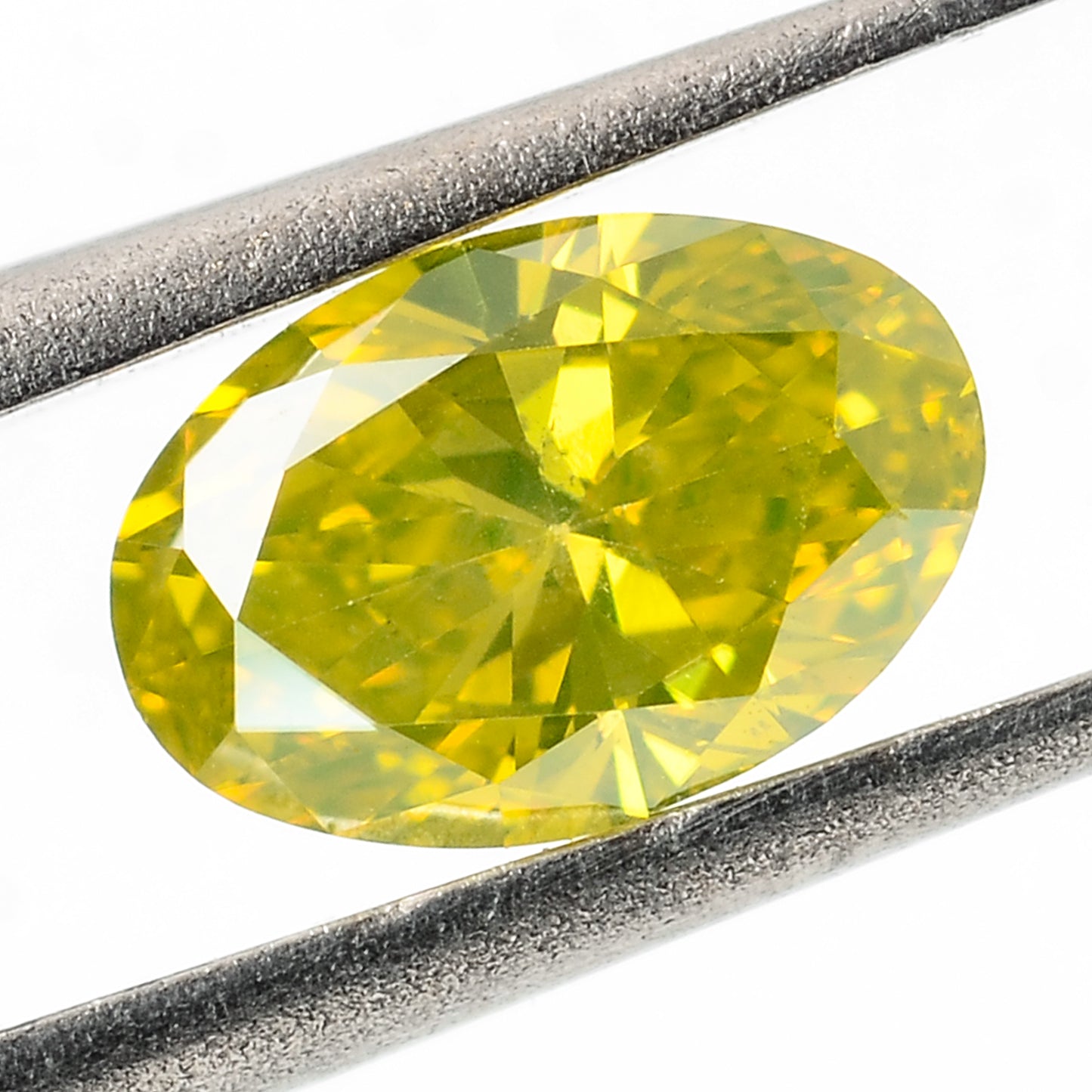 0.69 Carat Yellow Diamond Oval Loose Gemstone
