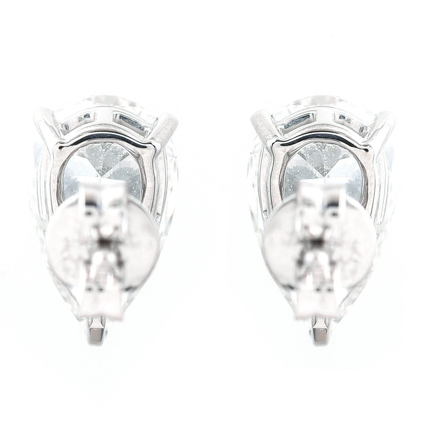 2.98 Carats Lab Grown Diamond 14K Gold Earrings