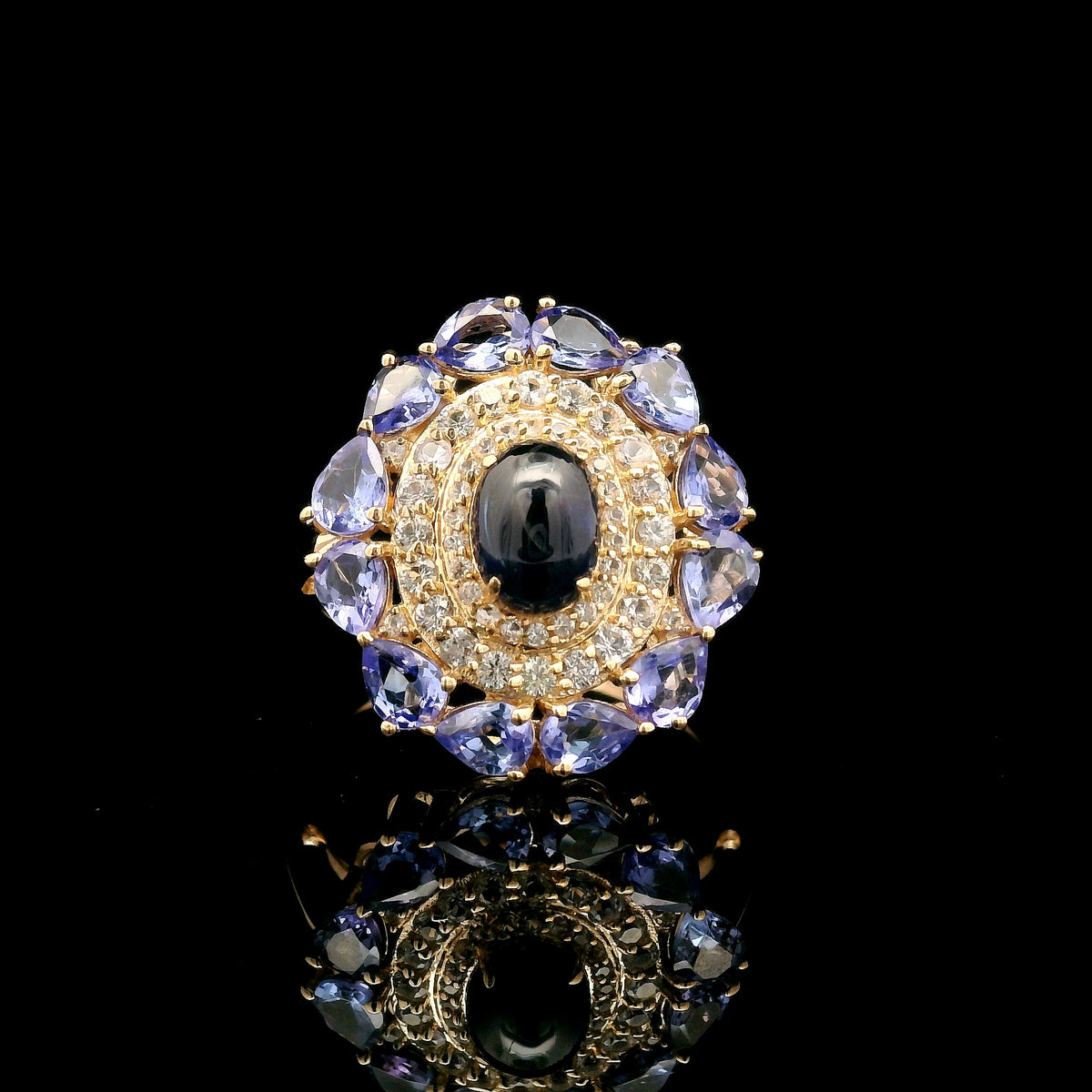 3.19 Ct Oval Sapphire 14K Gold Ring