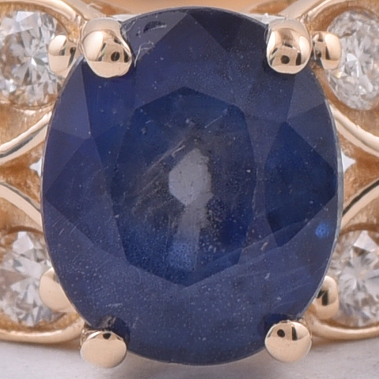 1.29 Ct Oval Natural Sapphire 14K Gold Ring