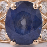 1.29 Ct Oval Natural Sapphire 14K Gold Ring