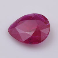 1.81 Natural Corundum Ruby Pear Mixed Cut Gemstone