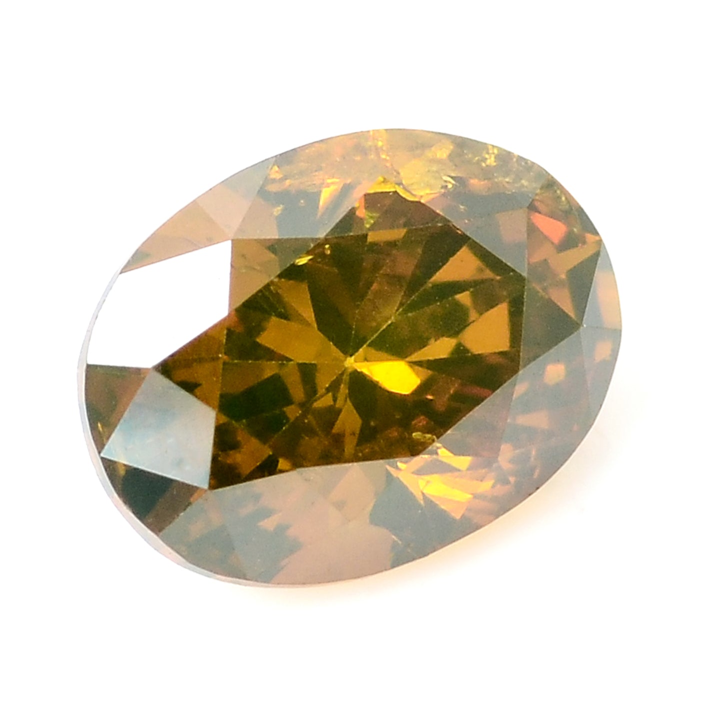 0.31 Carat Red Diamond Oval Loose Gemstone