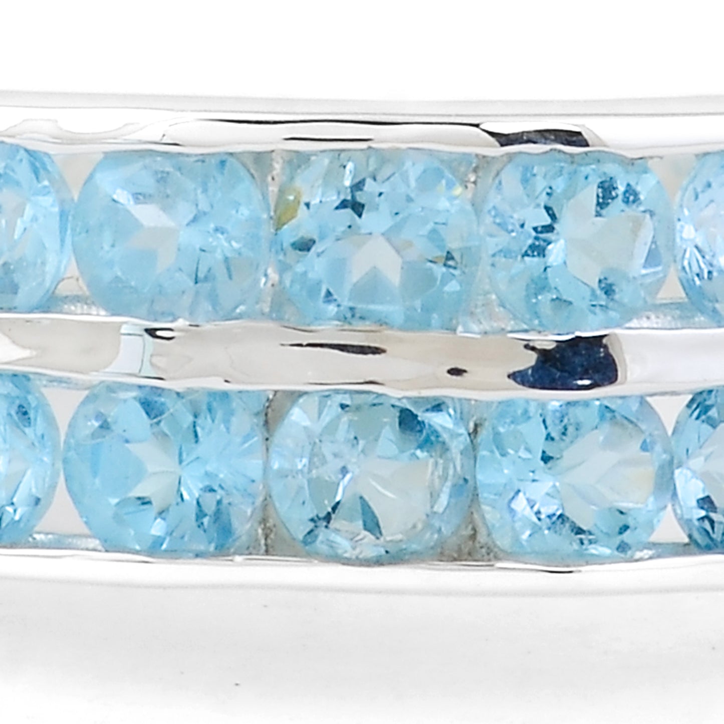 2.32 Ct Round Sky Blue Topaz 925 Sterling Silver Ring