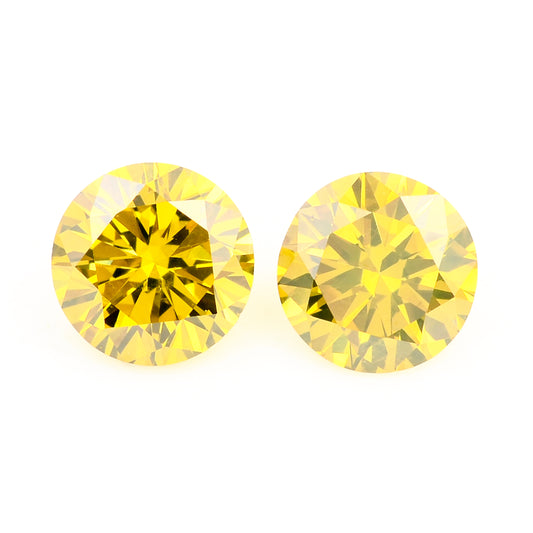 0.45 Yellow Diamond Round Loose Gemstone