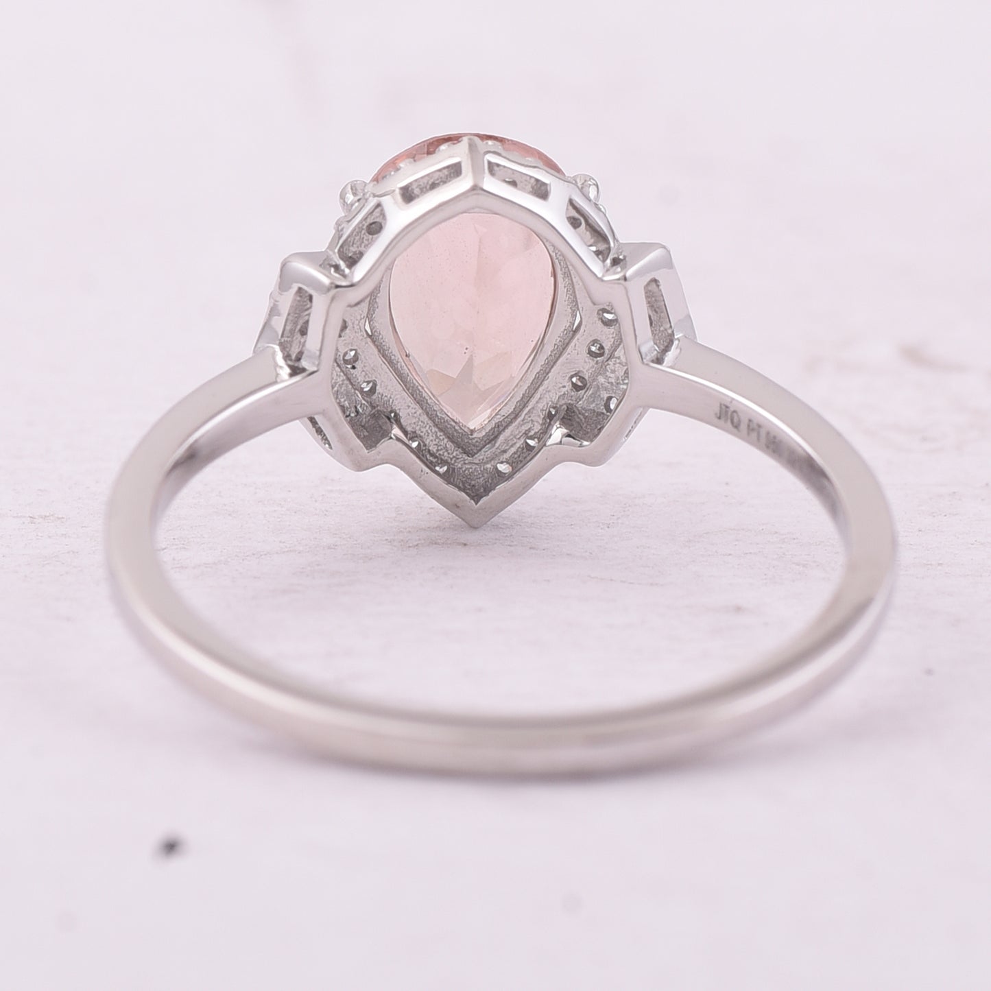 1.33 Ct Pear Mixed Cut Natural Tourmaline 950 Platinum Ring