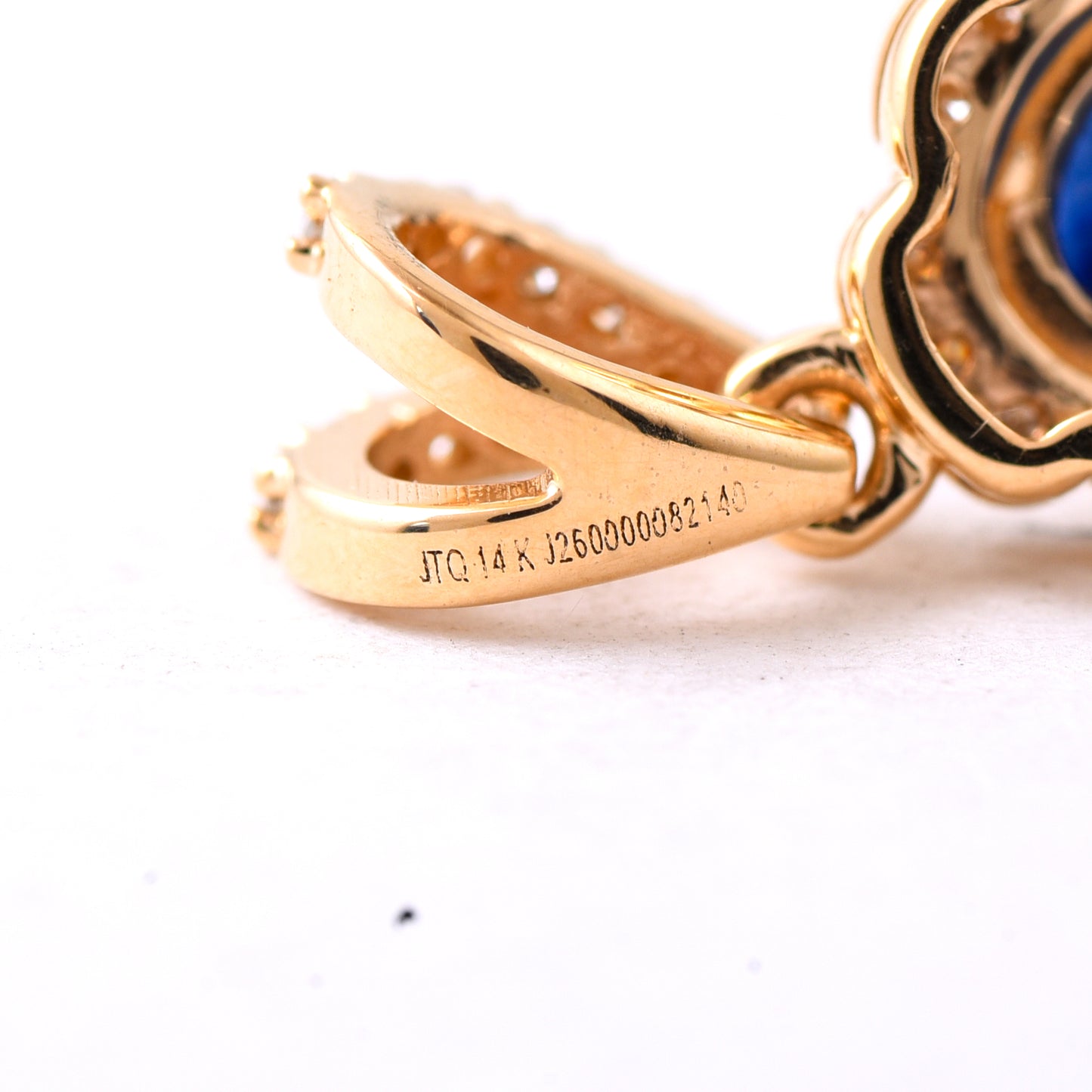 1.29 Ct Oval Mixed Cut Natural Sapphire 14K Gold Pendant