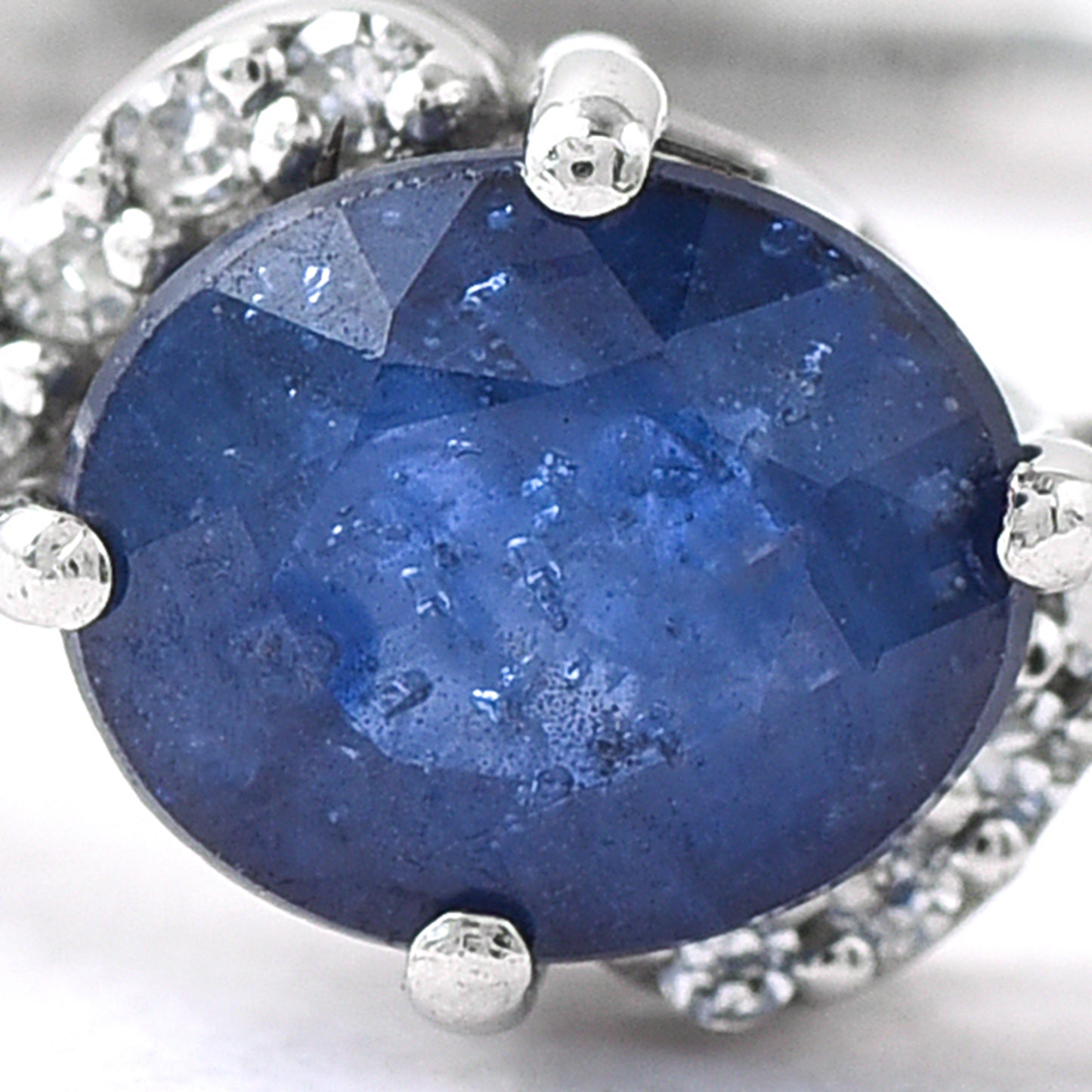 2.22 Ct Oval Mixed Cut Natural Sapphire 950 Platinum Ring