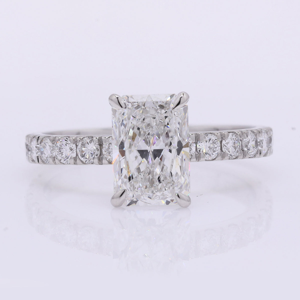 2.54 Carats Lab Grown Diamond 950 Platinum Ring
