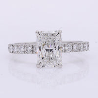 2.54 Carats Lab Grown Diamond 950 Platinum Ring
