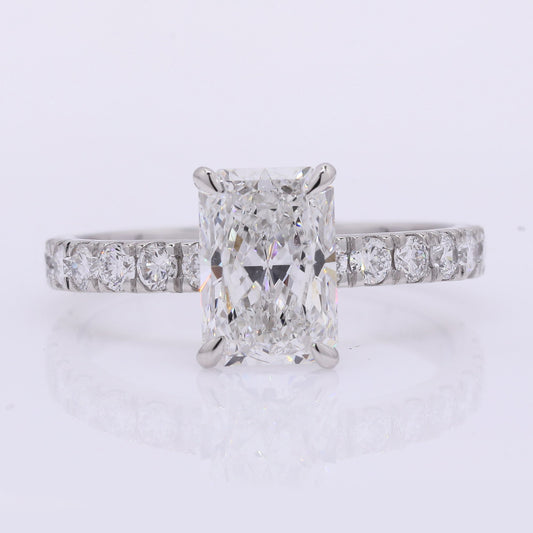 2.54 Carats Lab Grown Diamond 950 Platinum Ring