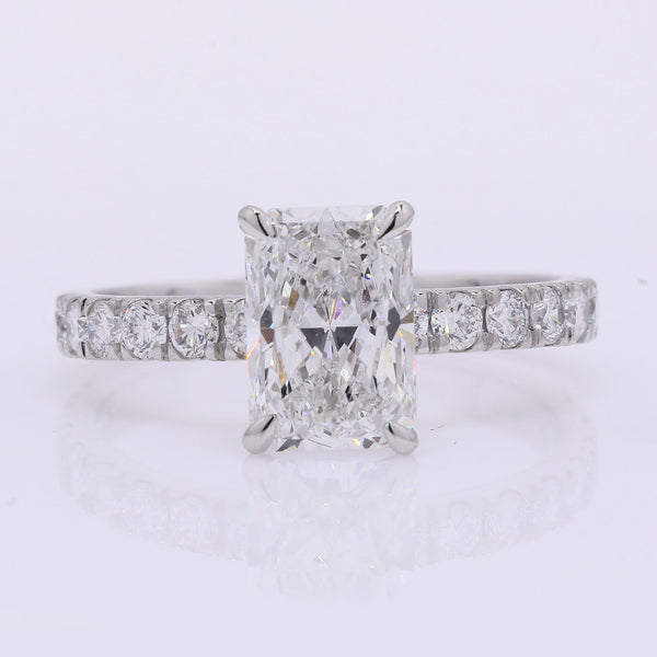 2.54 Carats Lab Grown Diamond 950 Platinum Ring