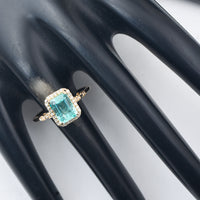 1.63 Ct Octagon Step Cut Natural Emerald 14K Gold Ring