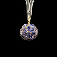 1.57 Ct Round Tanzanite 14K Gold Pendant