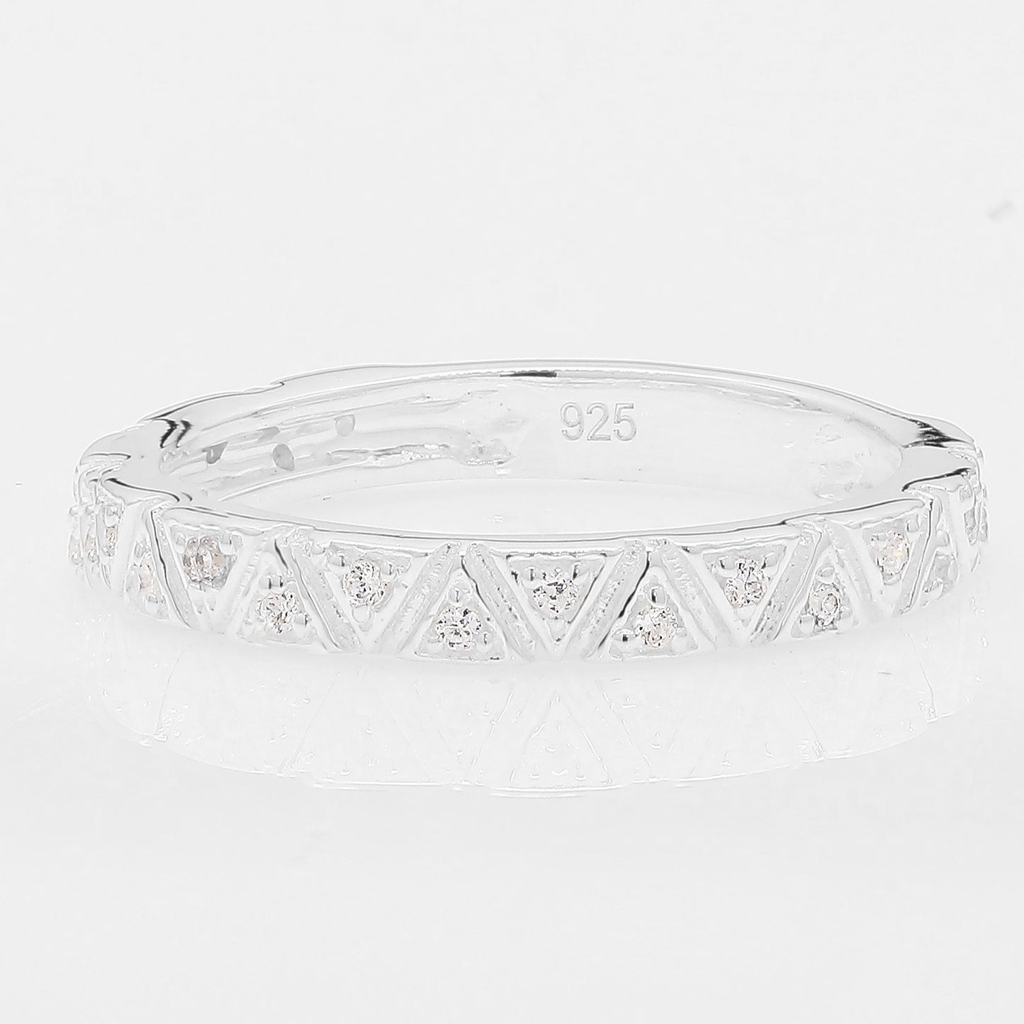 0.30 Ct Round Cubic Zirconia 925 Silver Ring