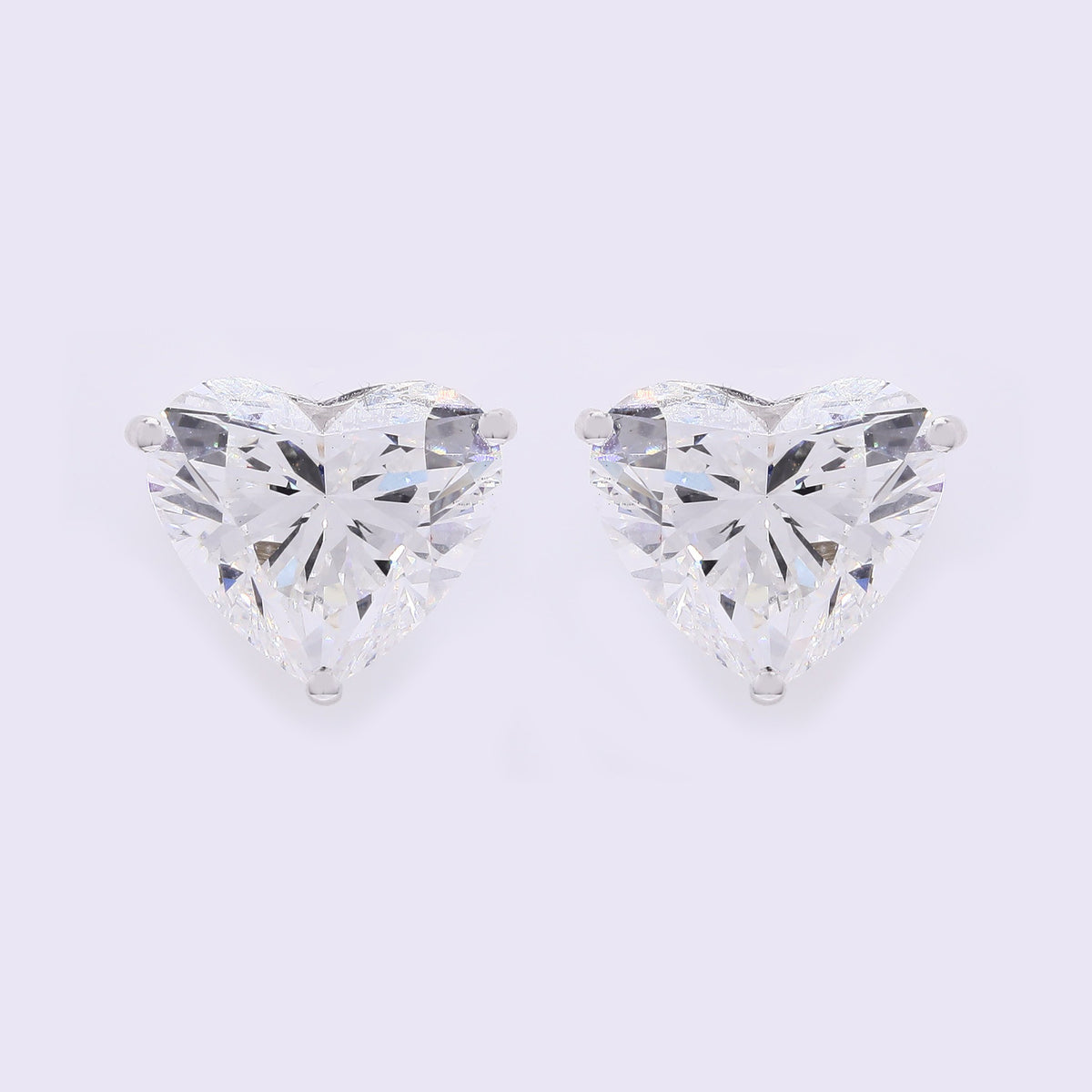 5.94 Carats Lab Grown Diamond 14K Gold Earrings