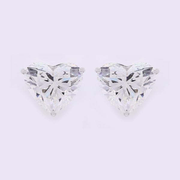 5.94 Carats Lab Grown Diamond 14K Gold Earrings