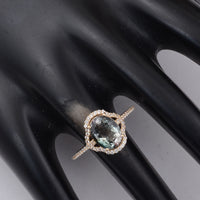 2.12 Ct Oval Multi Tourmaline 9K Gold Ring