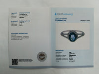 1.52 Ct Oval Mixed Cut Natural Sapphire 950 Platinum Ring