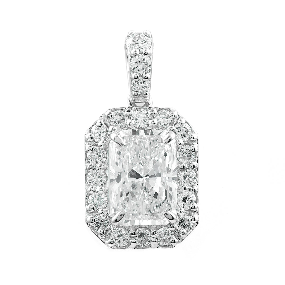 2.59 Carats Lab Grown Diamond 14K Gold Pendant