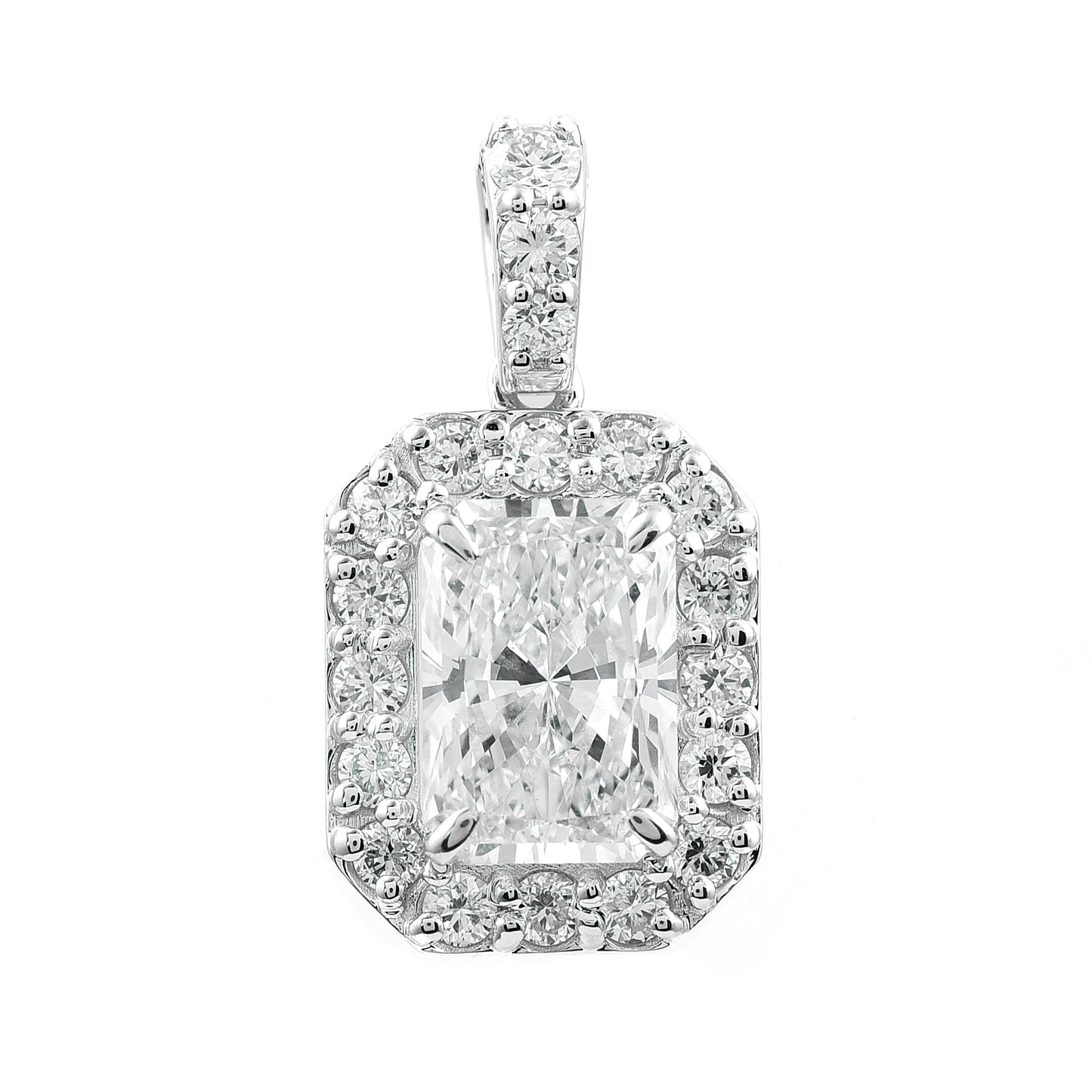 2.59 Carats Lab Grown Diamond 14K Gold Pendant