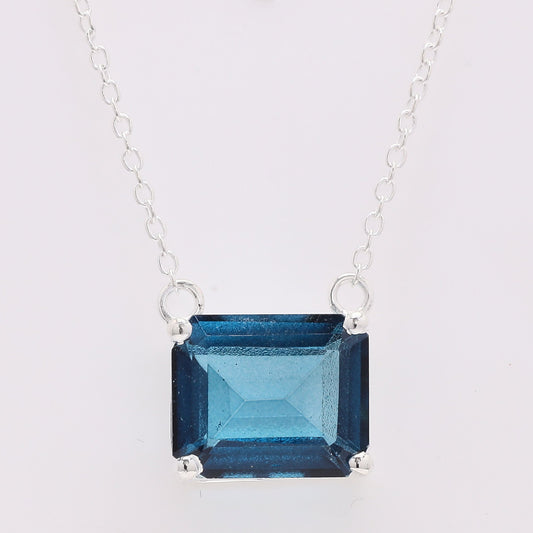 6.67 Ct Octagon Lbt Color Topaz 925 Silver Pendant
