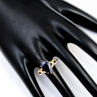 3.52 Carats Natrual Corundum Sapphire 14K Gold Ring