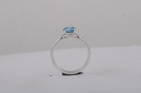 1.53 Carats Blue Lab Grown Diamond 14K Gold Ring