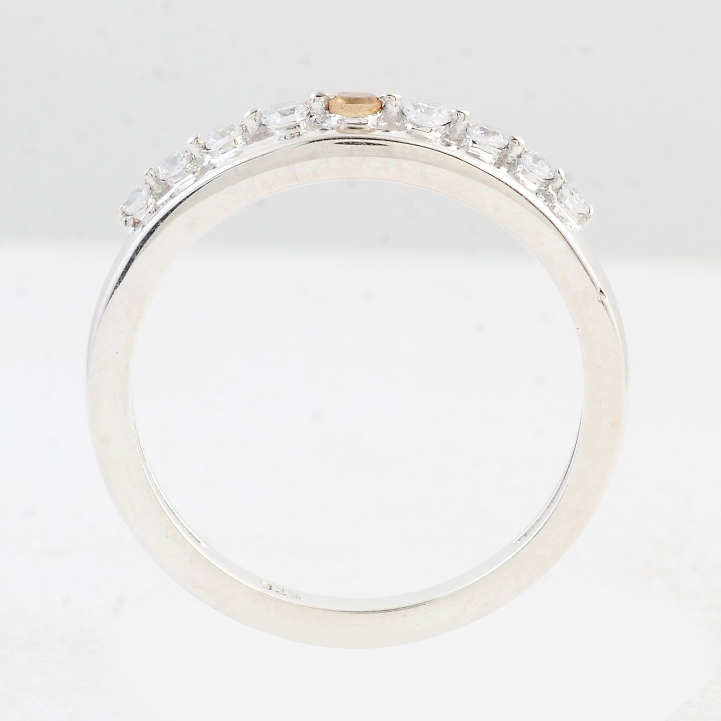 0.39 Ct Round Citrine 925 Sterling Silver Ring