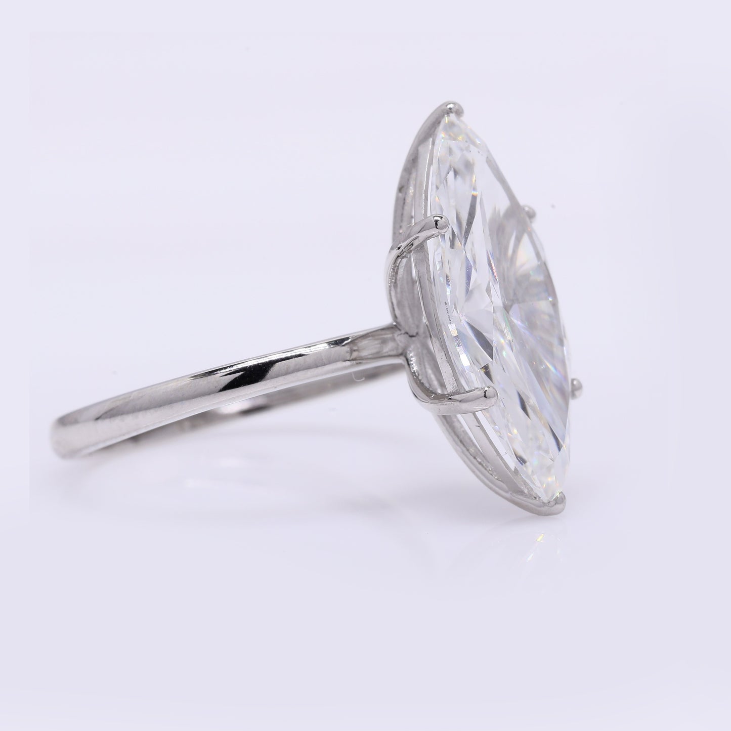 5.72 Ct Marquise Lab Grown Diamond 950 Platinum Ring