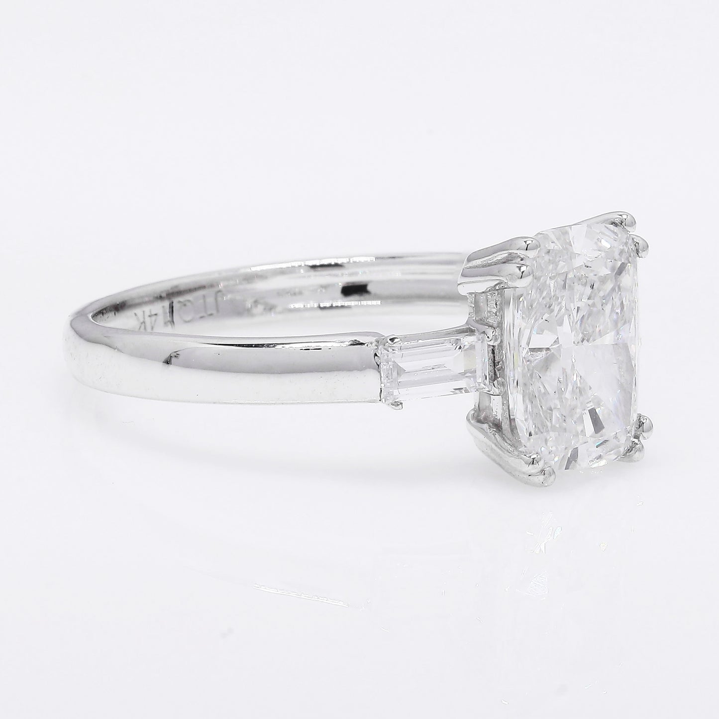 2.10 Ct Cushion Modified Brilliant Lab Grown Diamond 14K Gold Ring