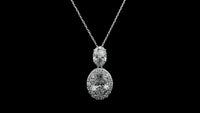 3.39 Carats Lab Grown Diamond 14K Gold Pendant