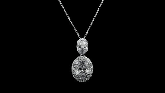 3.39 Carats Lab Grown Diamond 14K Gold Pendant
