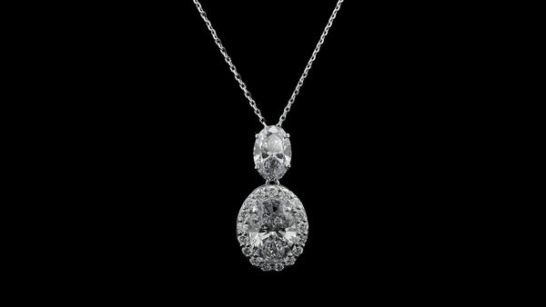 3.39 Carats Lab Grown Diamond 14K Gold Pendant
