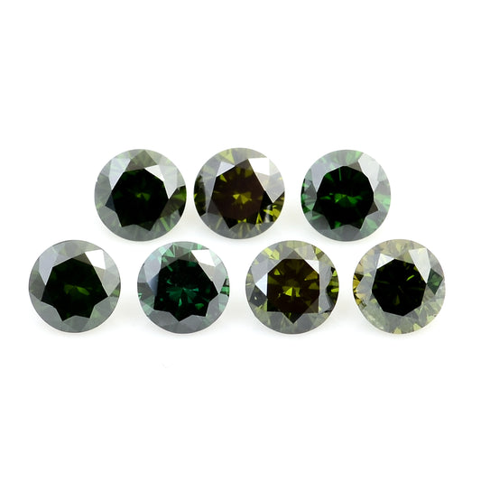 0.73 Green Diamond Round Loose Gemstone