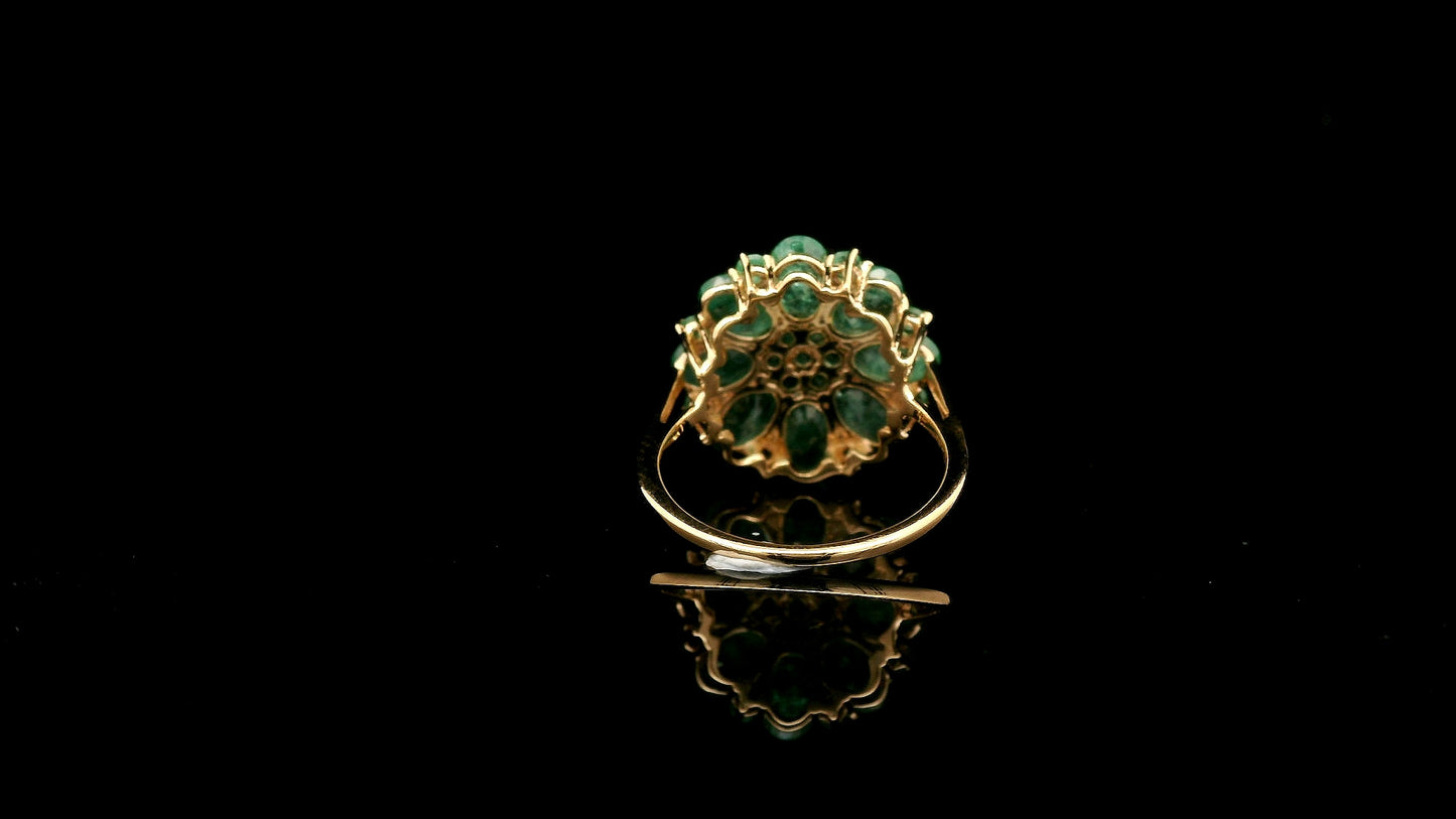 3.97 Ct Oval Emerald 14K Gold Ring