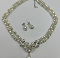 Imitation Pearl Gold Plated Brass Necklace