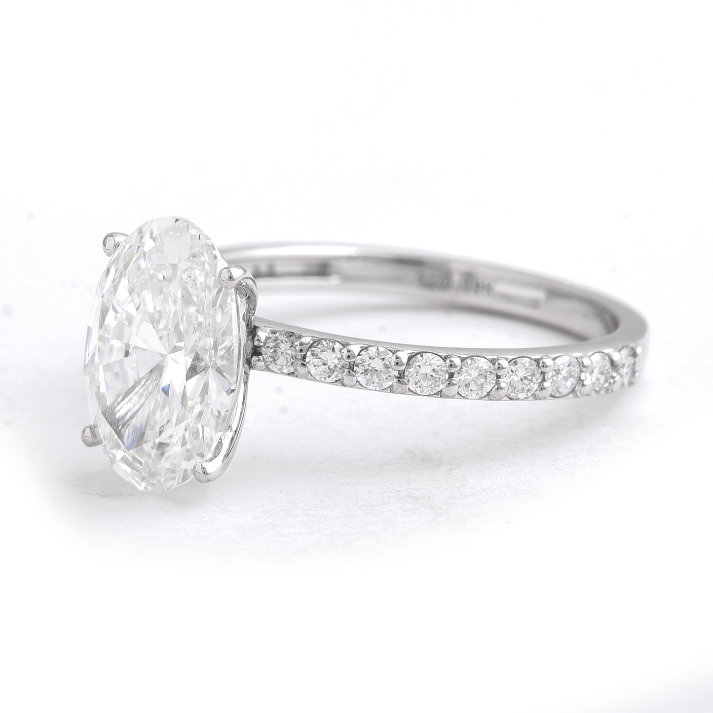 2.87 Carats Lab Grown Diamond 14K Gold Ring
