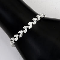 6.43 Carats Lab Grown Diamond 14K Gold Bracelet