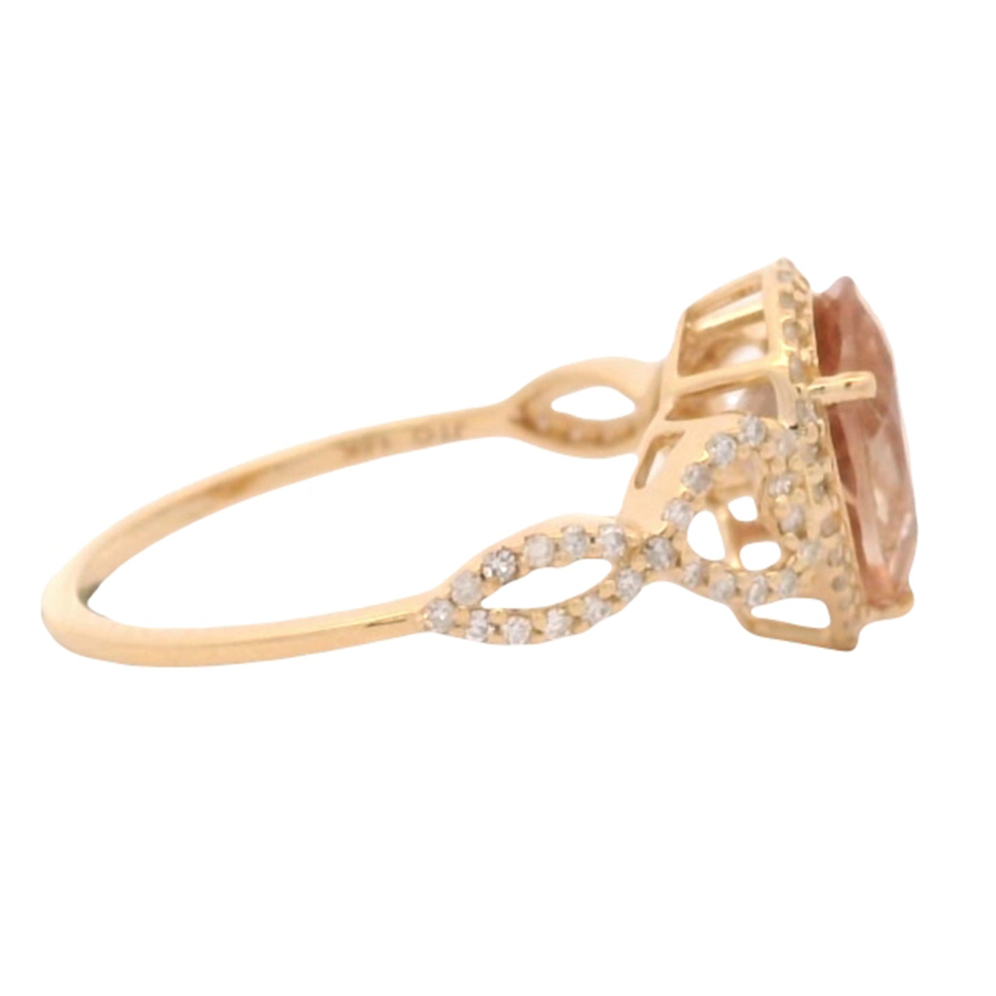1.65 Ct Pear Oregon Sunstone 14K Gold Ring