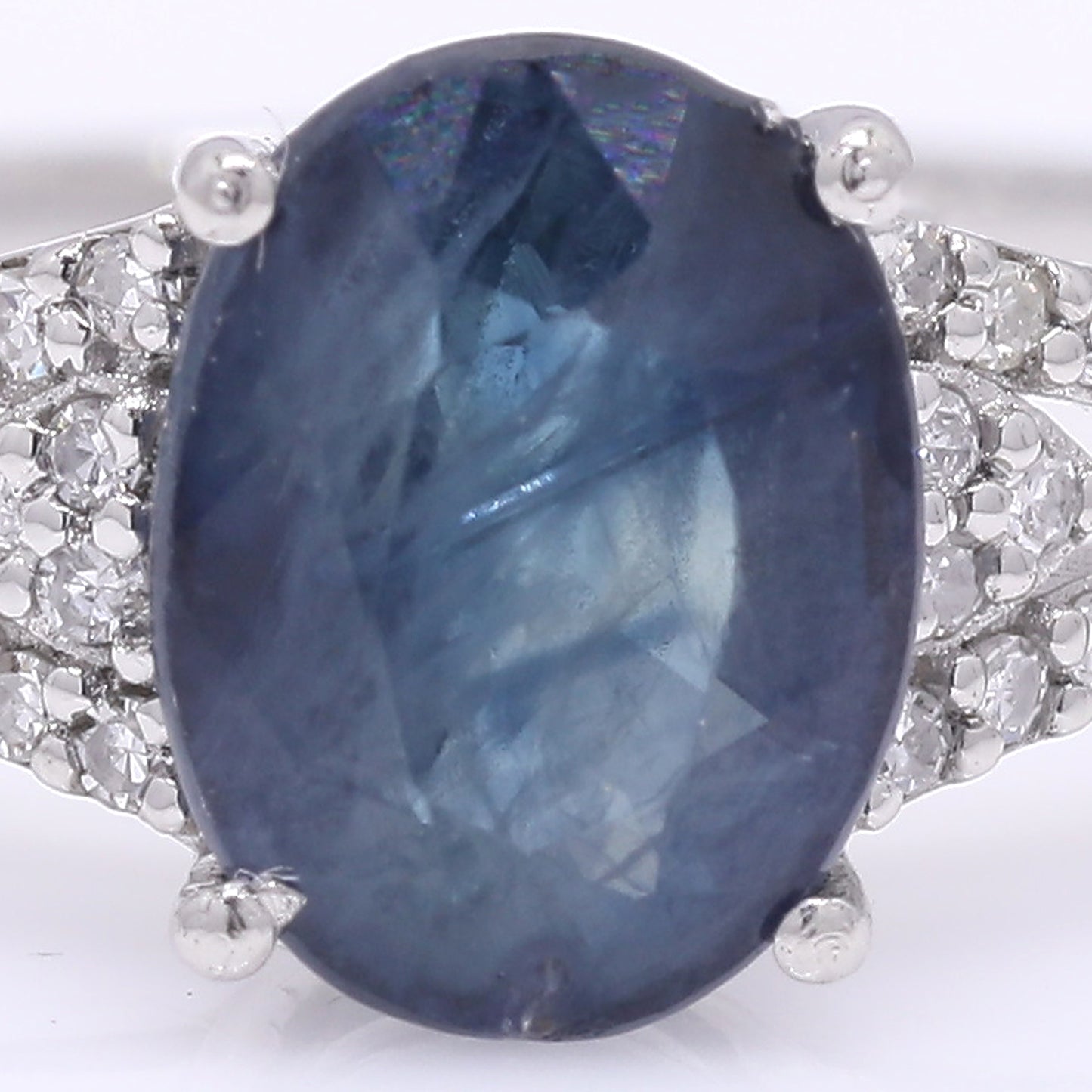 1.94 Ct Oval Mixed Cut Natural Sapphire 950 Platinum Ring