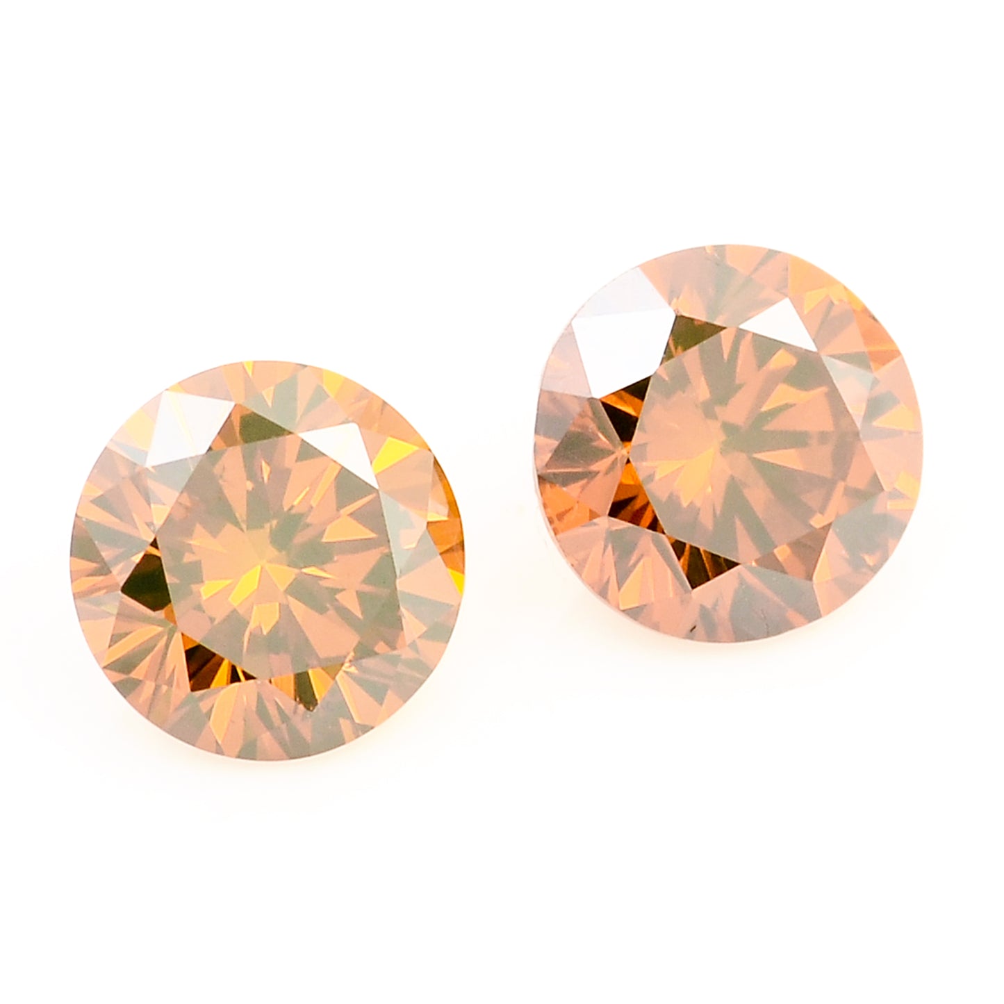 0.42 Red Diamond Round Loose Gemstone